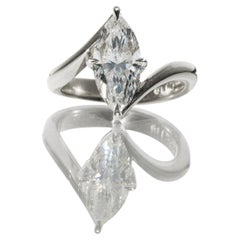 2.5 Carat Marquise Statement Brilliant White  Modern Nobility Diamond Ring