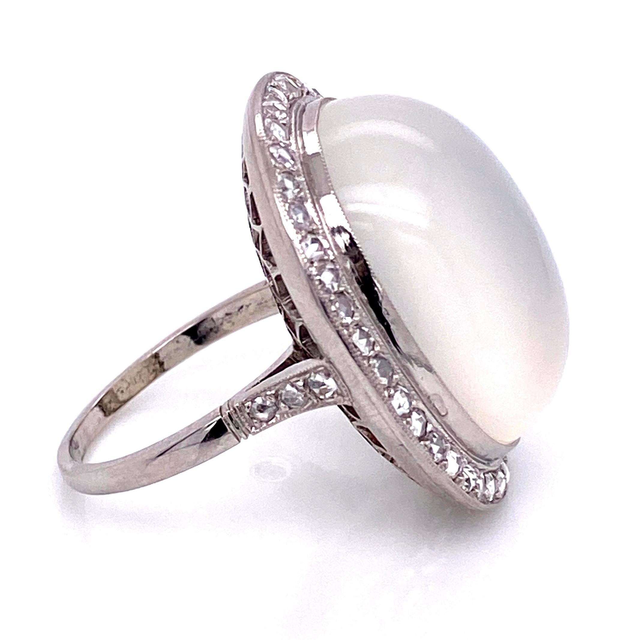 moonstone and diamond ring