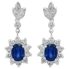 2.5 Carat Natural Sapphire
2.0 Carat Diamond Hanging/Drop Earring 14Karat Gold Antique 2.5 Carat Natural Sapphire
2.0 Carat Diamond Hanging/Drop Earring 14Karat Gold
