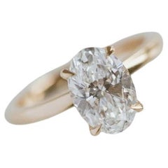 2,5 Karat Oval Statement Brillant Weiß Modern Nobility Signatur Diamantring