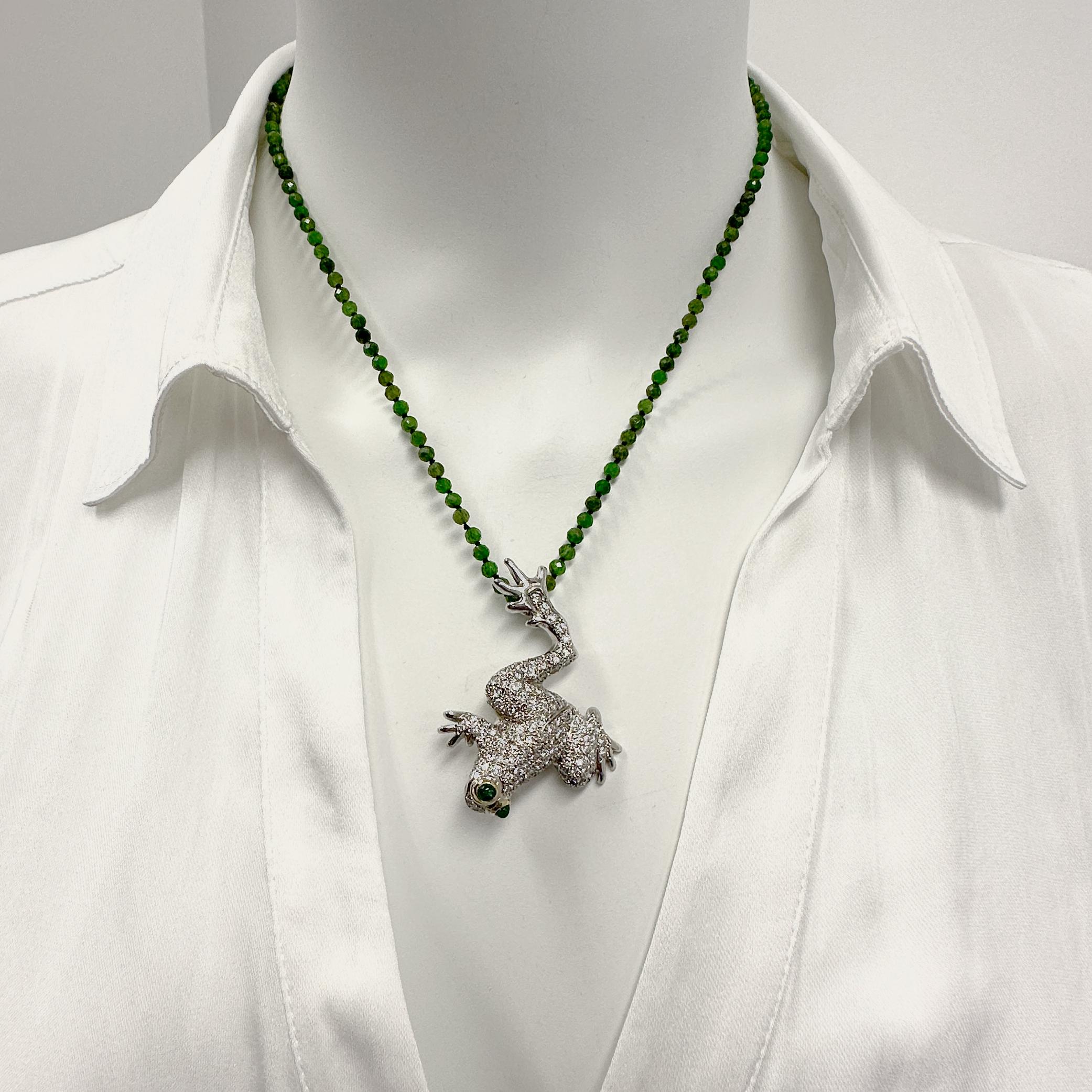 diamond frog necklace