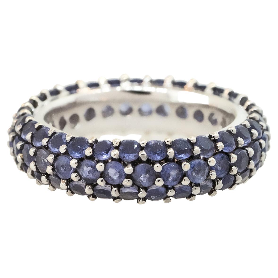 Bracelet en or 18 carats avec tanzanite pavé de 2,5 carats, en stock