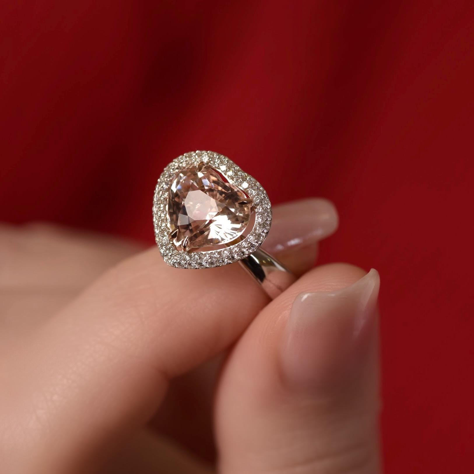 2.5 carat heart shaped diamond ring