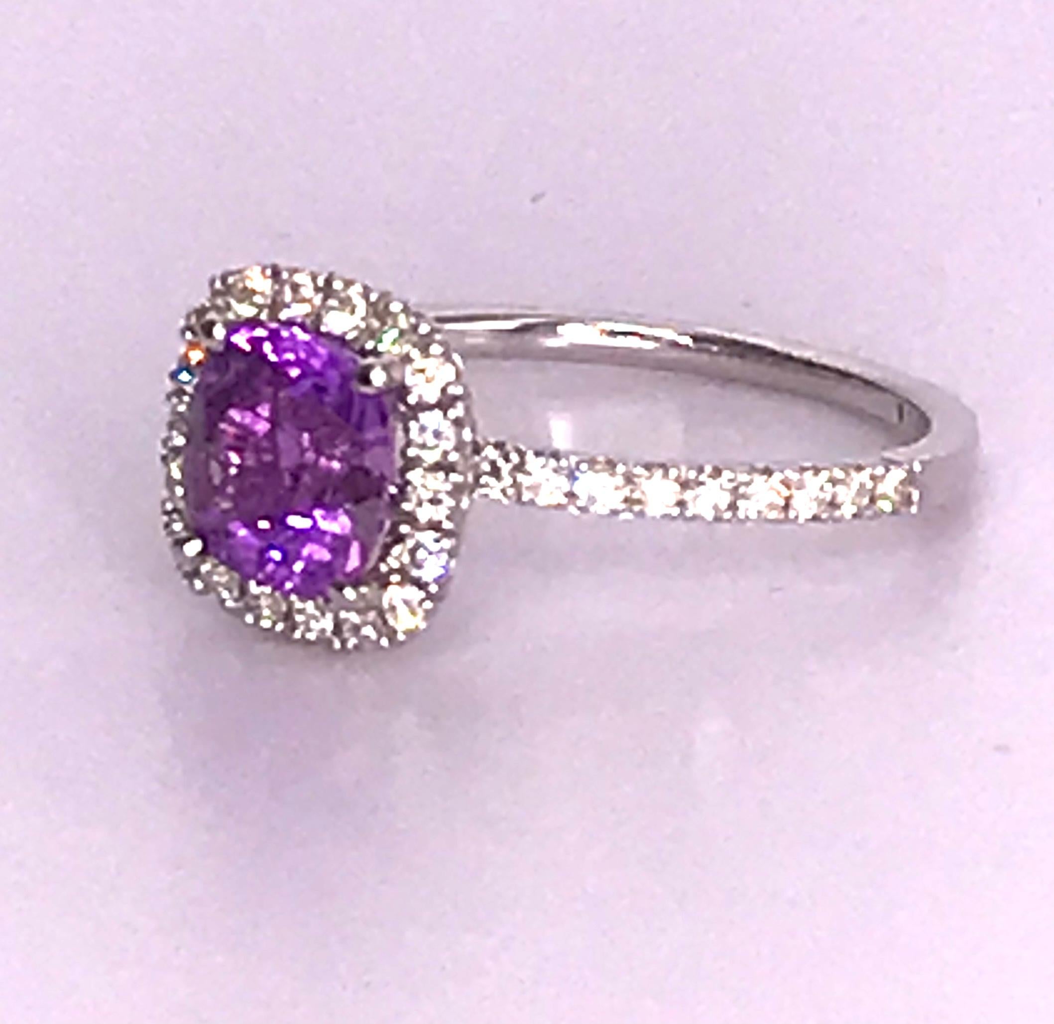 2,5 Karat rosa Saphir mit Diamanten Verlobungsring (Zeitgenössisch) im Angebot