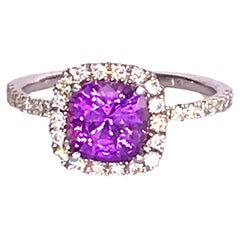 2,5 Karat rosa Saphir mit Diamanten Verlobungsring