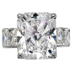 25 Carat Radiant Cut Diamond Engagement Ring GIA Certified E VVS2