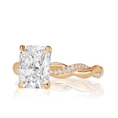 2.5 Carat Radiant Diamond Ring Brilliant White 14K Gold Effortless Elegance