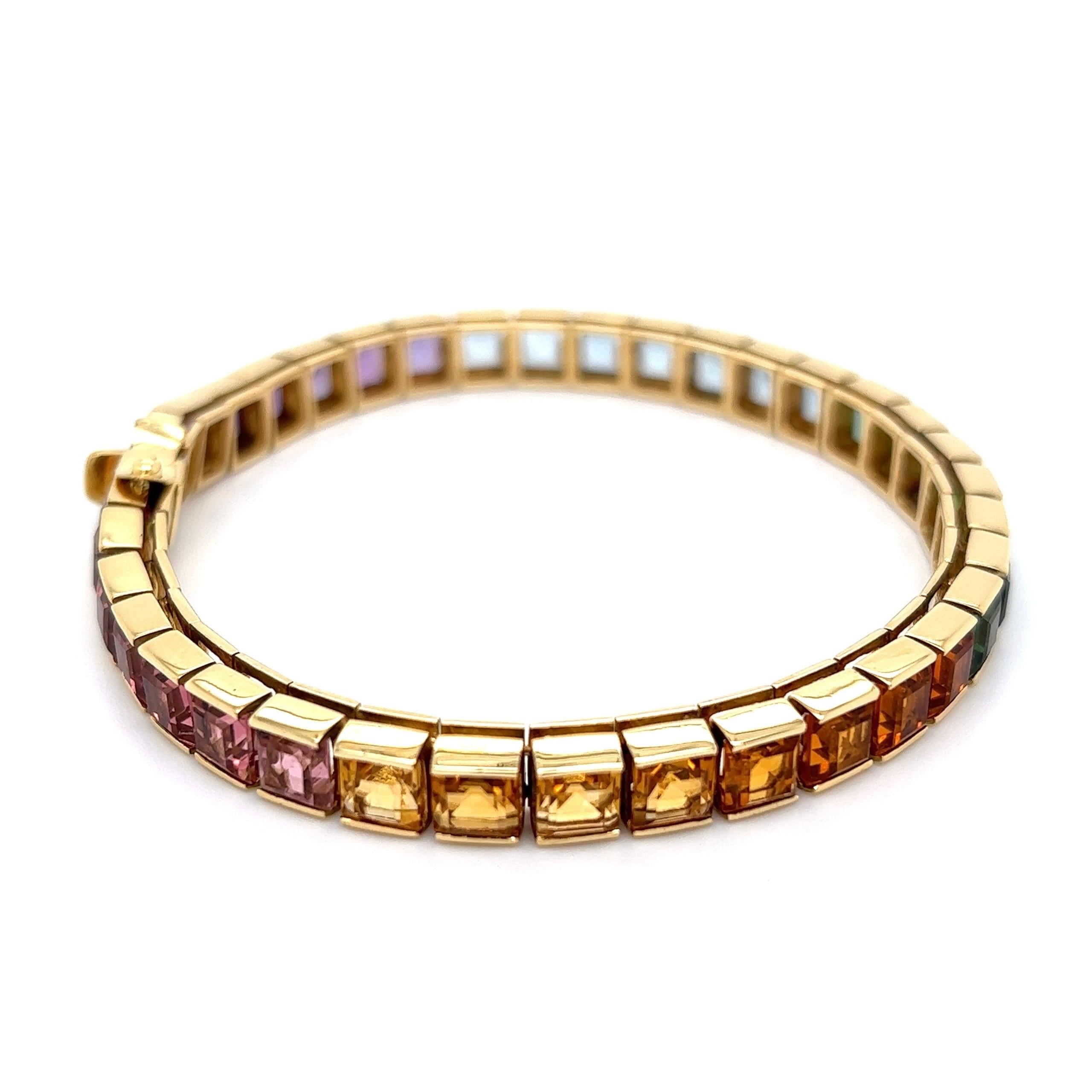 rainbow tennis bracelets