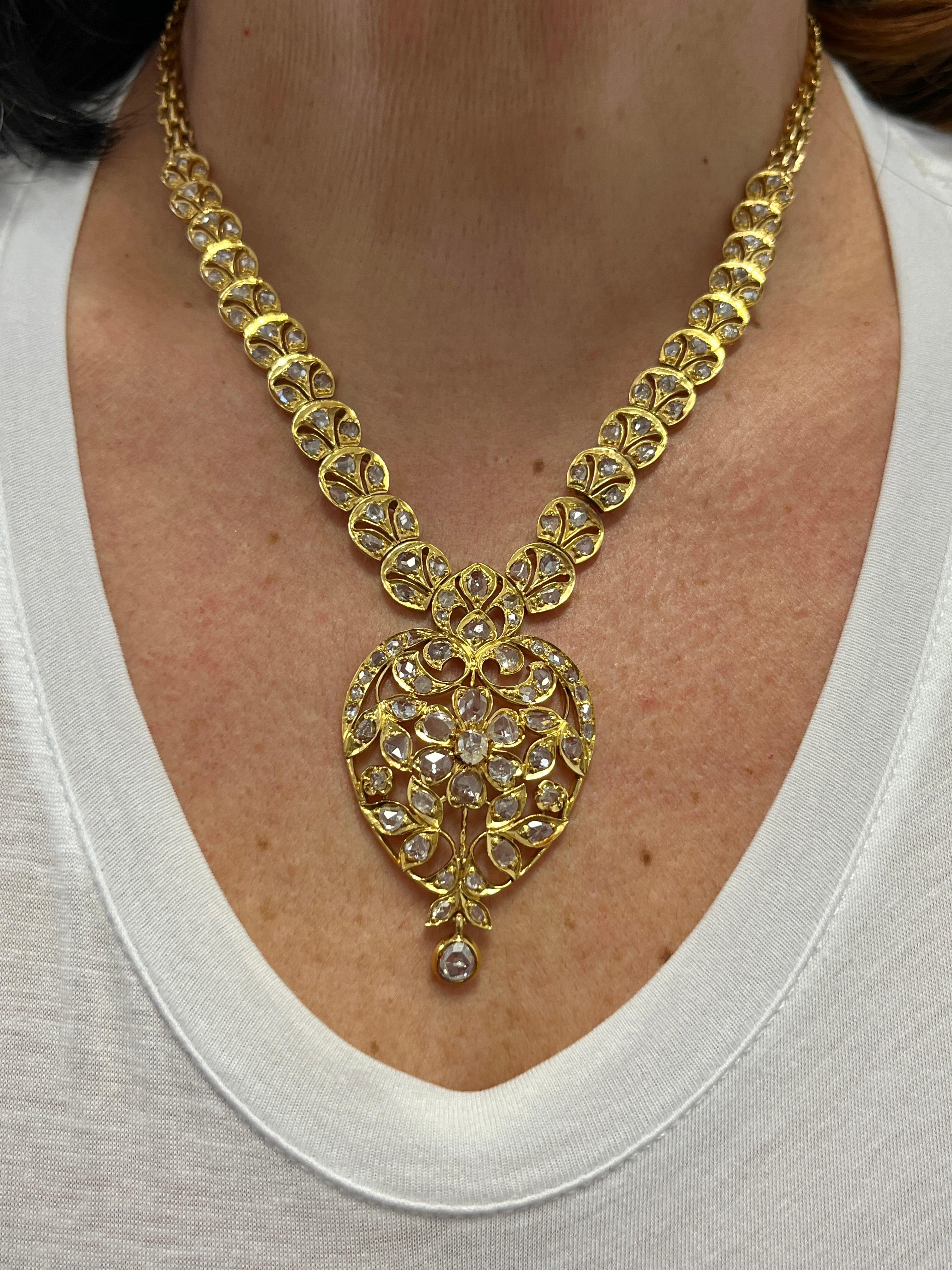22k gold diamond necklace