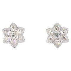 2.5 Carat Round Brilliant Cut Diamond Gold Earrings