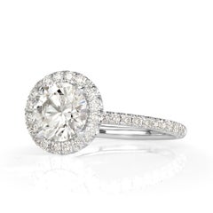 2.5 Carat Round Brilliant Diamond Ring Brilliant White 14K White Gold