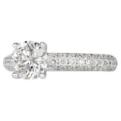 2.5 Carat Round Brilliant Diamond Ring Brilliant White 14K White Gold