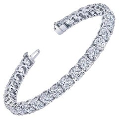 Bracelet tennis en diamants taille ronde de 25 carats