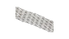 25 Carat Total Round Cut Natural Diamond Bezel Link Bracelet in 18K White Gold