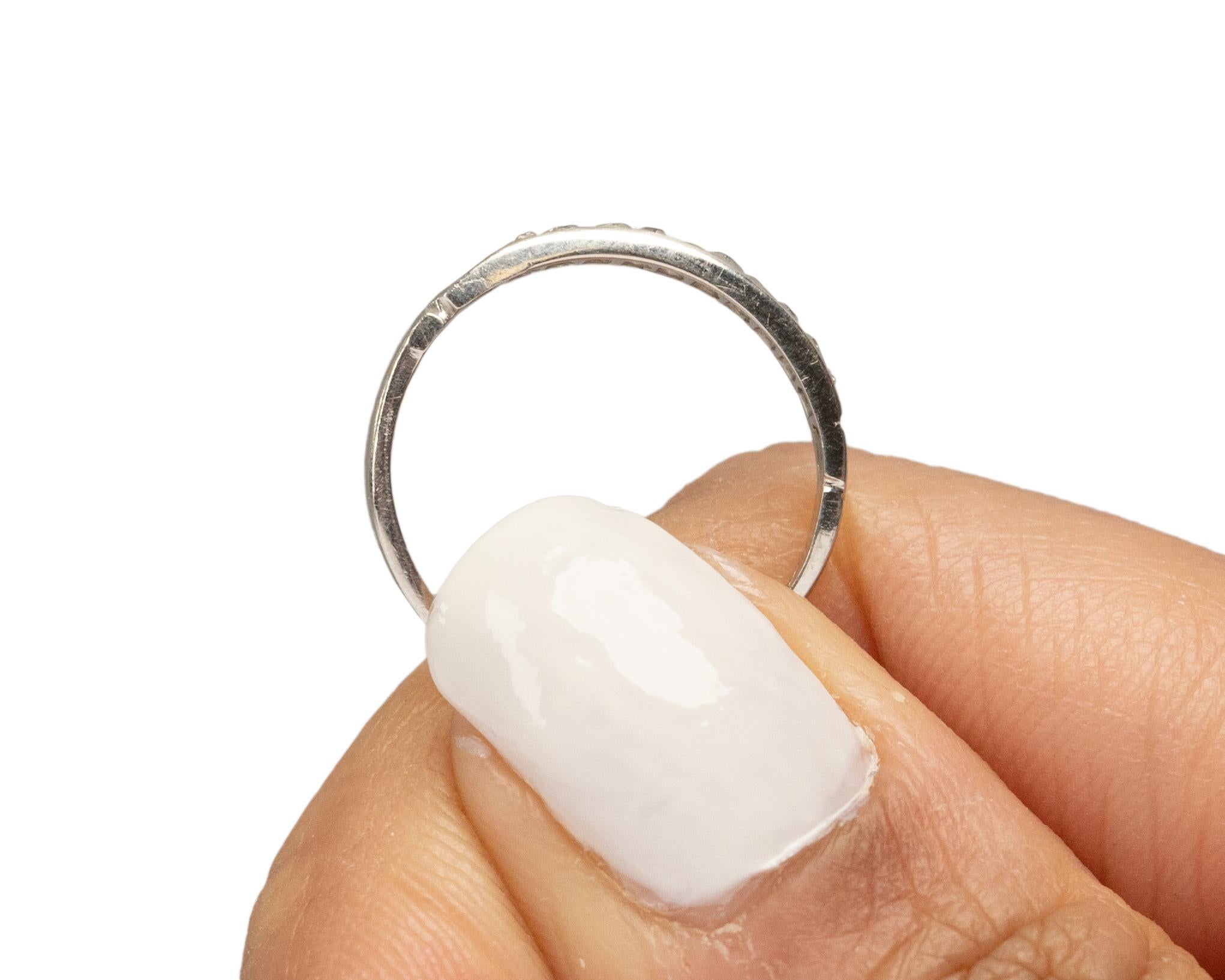 .25 Carat Total Weight Art Deco Diamond Platinum Engagement Ring For Sale 3
