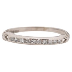 Vintage .25 Carat Total Weight Art Deco Diamond Platinum Engagement Ring