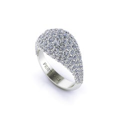 Kuppelring mit 2,5 Karat weißen Brillanten aus Platin 950