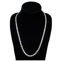 25 Carats of Unparalleled Brilliance: A Timeless Tennis Necklace H Color Vs SI