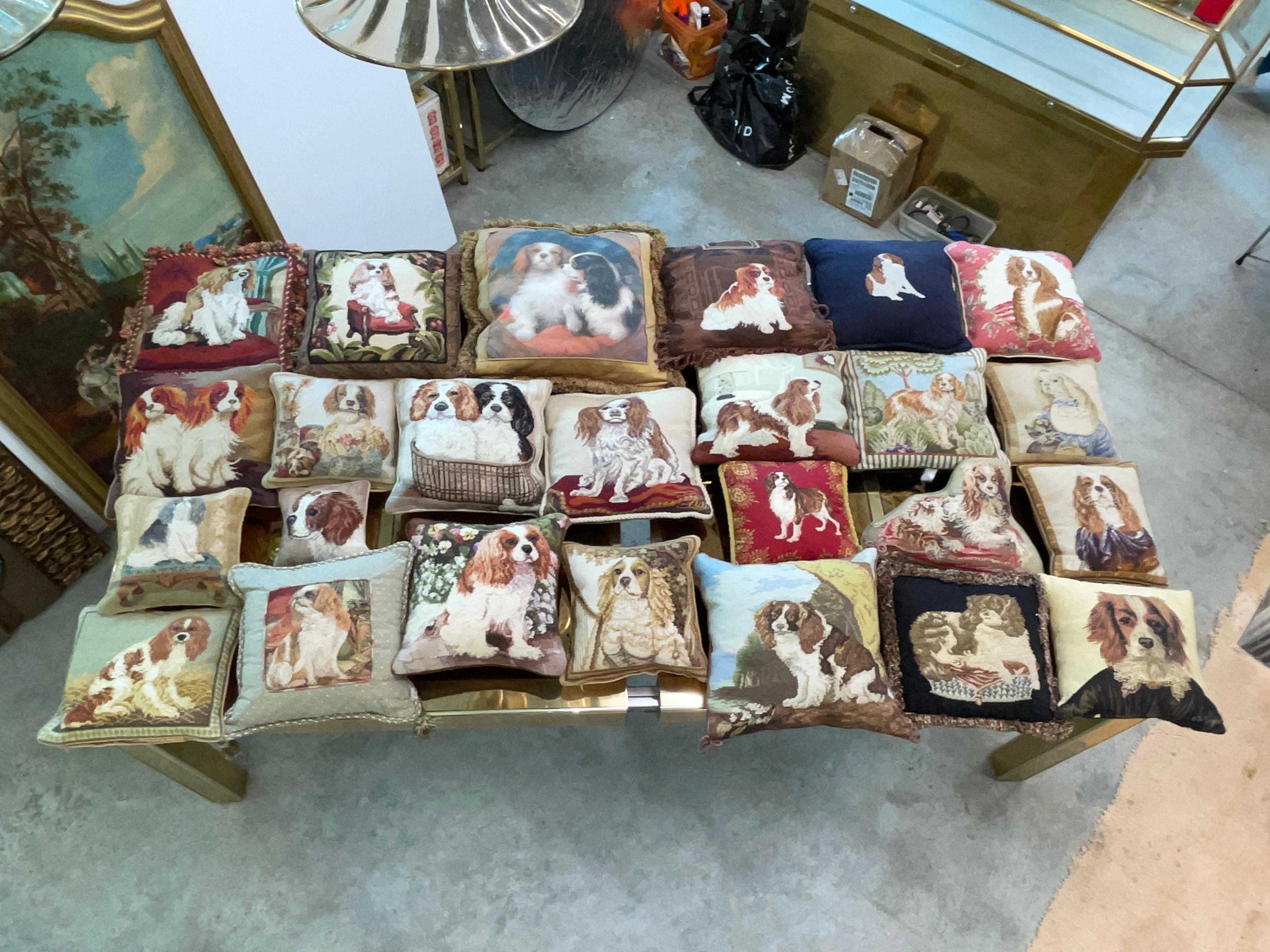 25 Cavalier King Charles Spaniel Pillows and Cushions In Good Condition In Hanover, MA