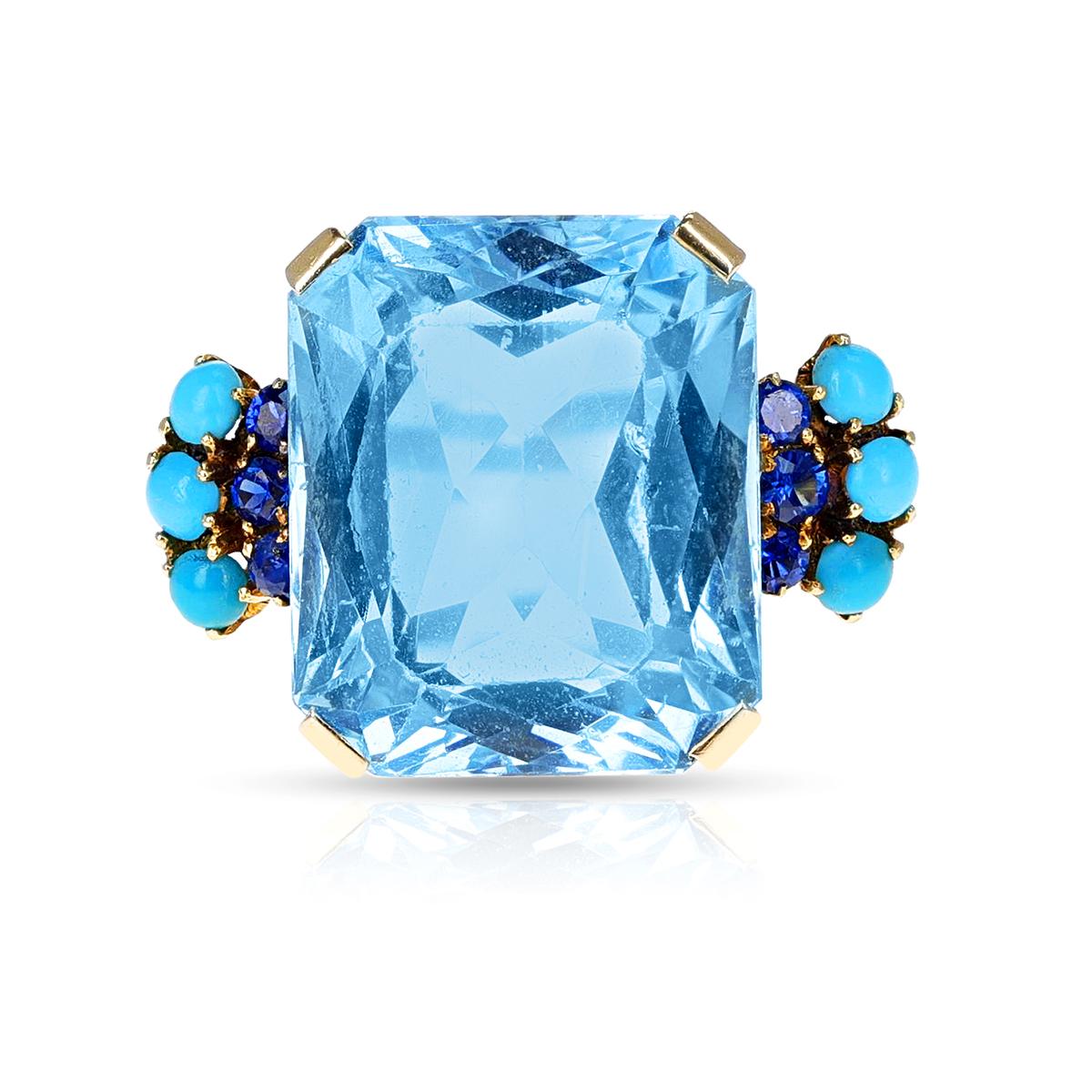 turquoise and aquamarine ring