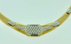 2.5 Ct Diamond Necklace 51 Grams 18 K Gold Bridal Necklace by Designer Salvini