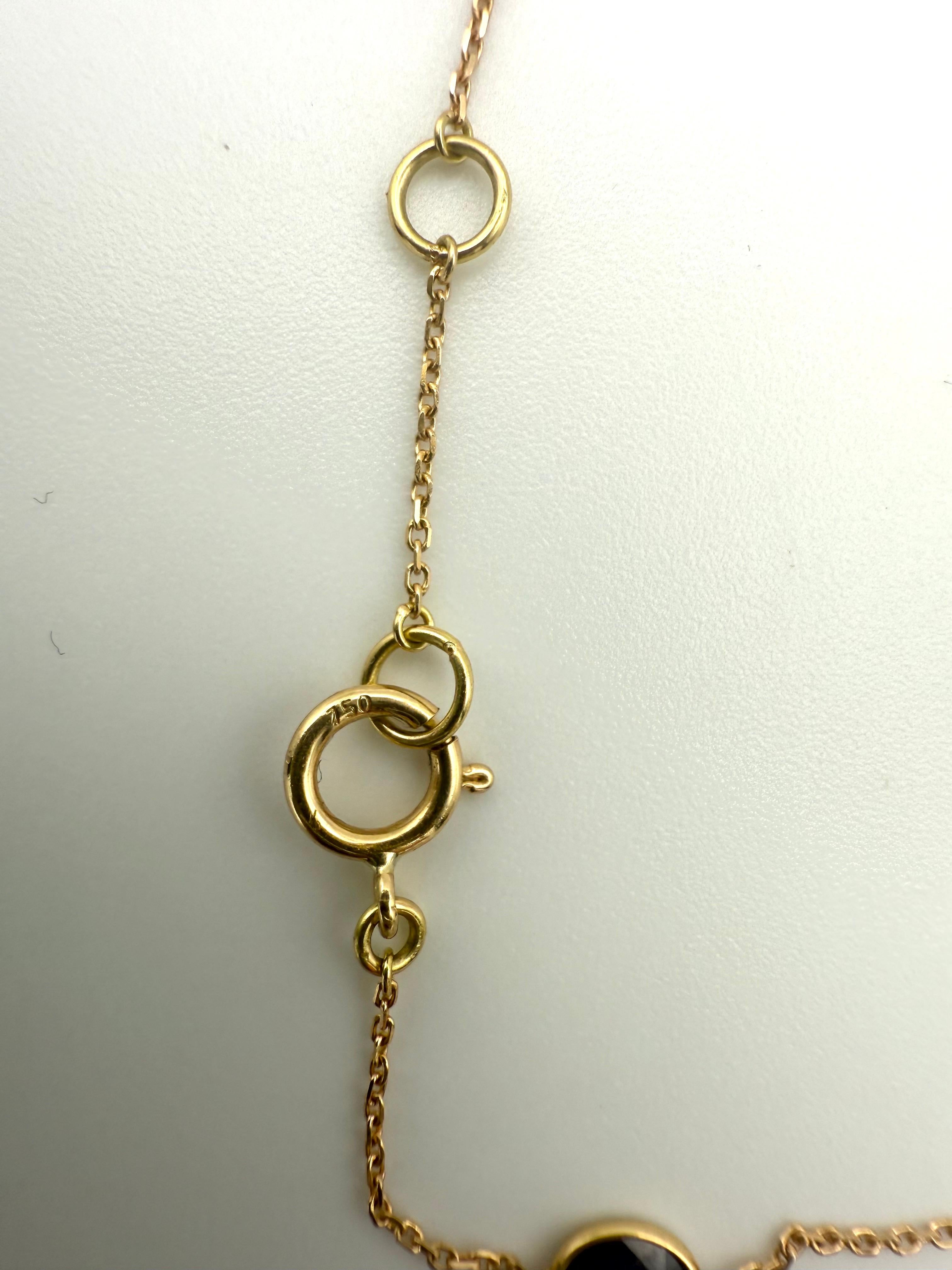 Pulsera apilable de cadena con zafiro azul talla oval de 2,5 qt Oro amarillo de 18 quilates en venta 6