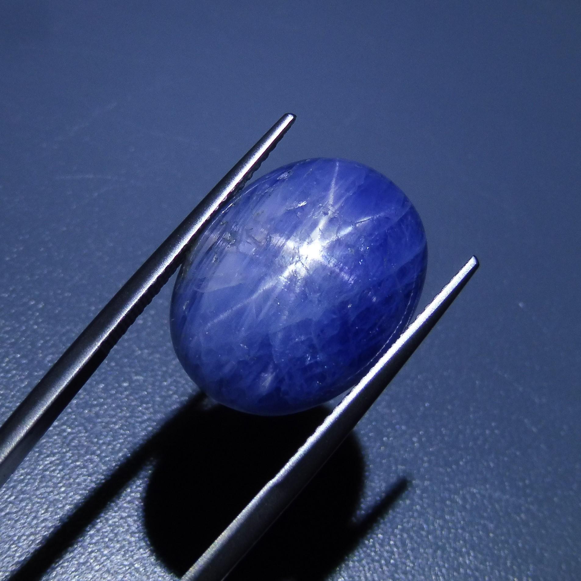 25 ct Oval Star Sapphire In New Condition For Sale In Toronto, Ontario