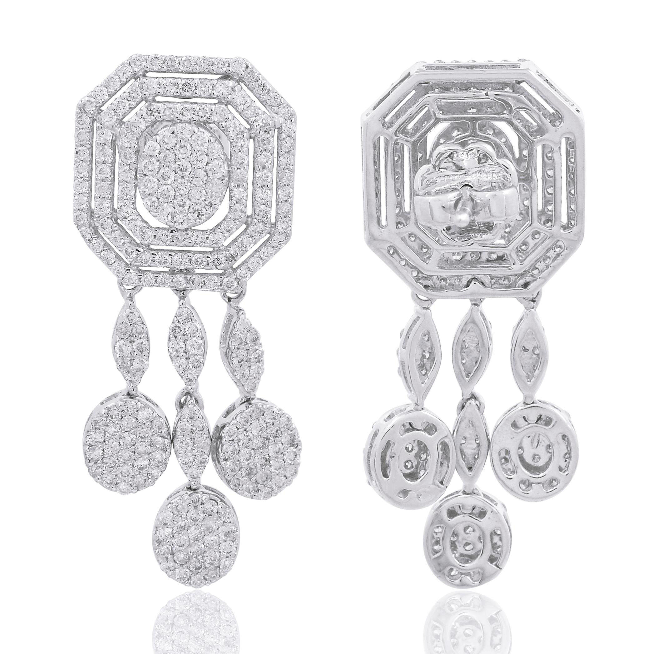 Item Code :- CN-25442
Gross Wt. :- 11.25 gm
18k White Gold Wt. :- 10.75 gm
Diamond Wt. :- 2.50 Ct. ( AVERAGE DIAMOND CLARITY SI1-SI2 & COLOR H-I )
Earrings Size :- 34.87 x 14.50 x 5.27 mm approx.
✦ Sizing
.....................
We can adjust most