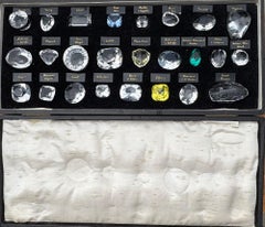 25 Glass Reproductions of Historical Diamonds, Leather Pad Case, Sotheby's Prov.