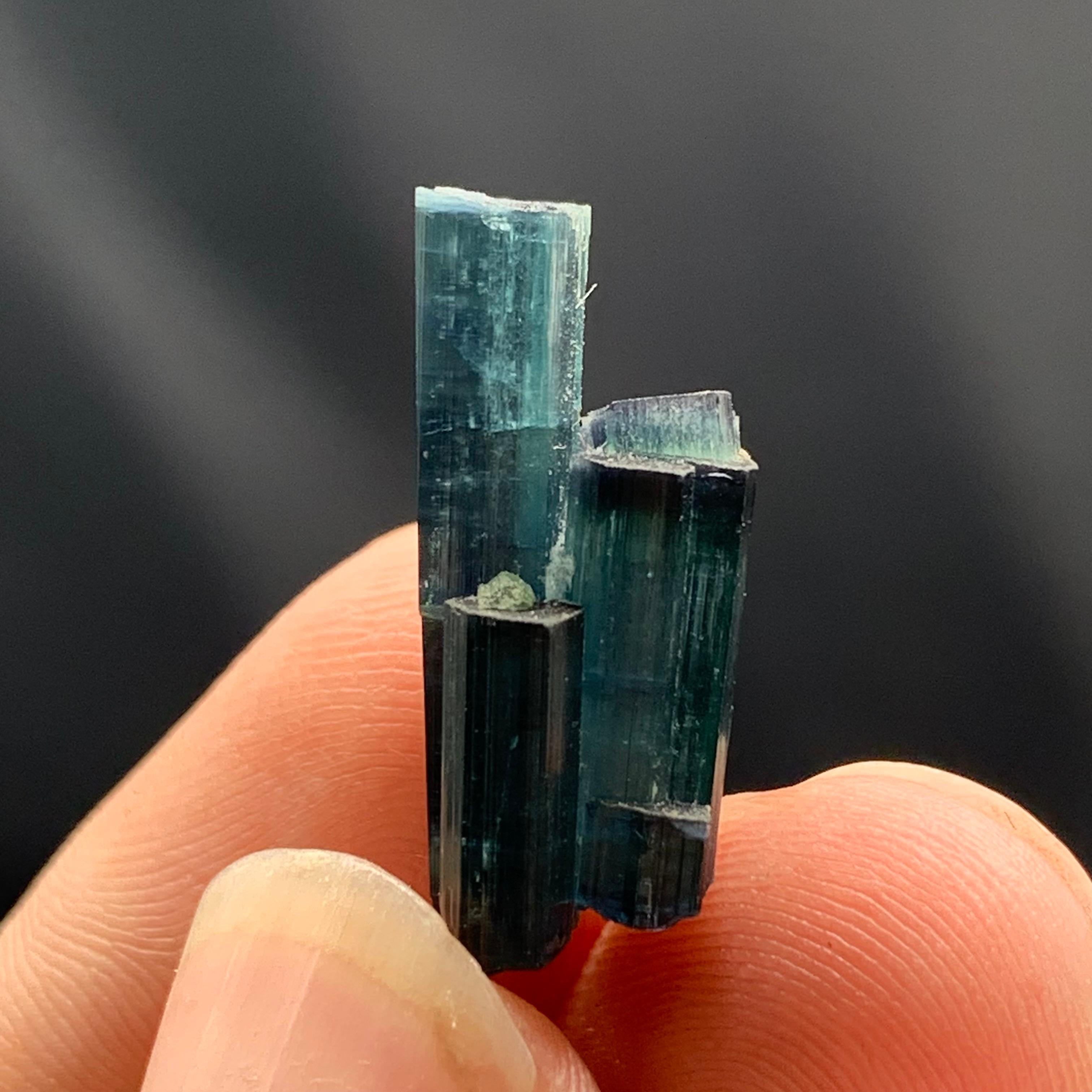 2.5 Grams Robust Terminated Indicolite Tourmaline Crystals From Afghanistan For Sale 1