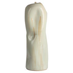 Jarrón de Cerámica Crema Hand Made de 25", Escultura
