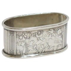 Sterling Silver Kerr & Co. Antique Fairy Tale Characters Baby Napkin Ring
