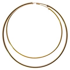 2.5" Large 14K Yellow Gold Hoop Earrings