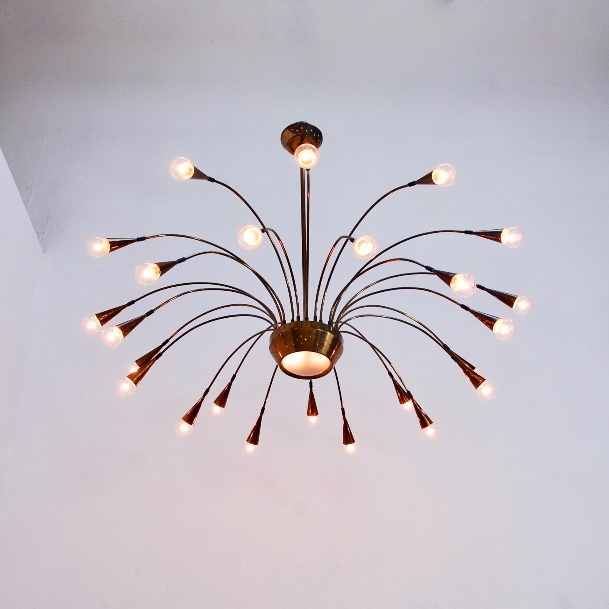 Patinated 25-Light Italian Chandelier