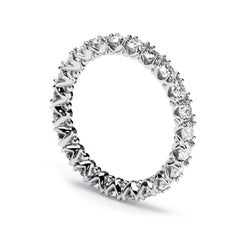 "Duvet" Eternity Wedding Band Set with Round Diamonds by Leon Mege