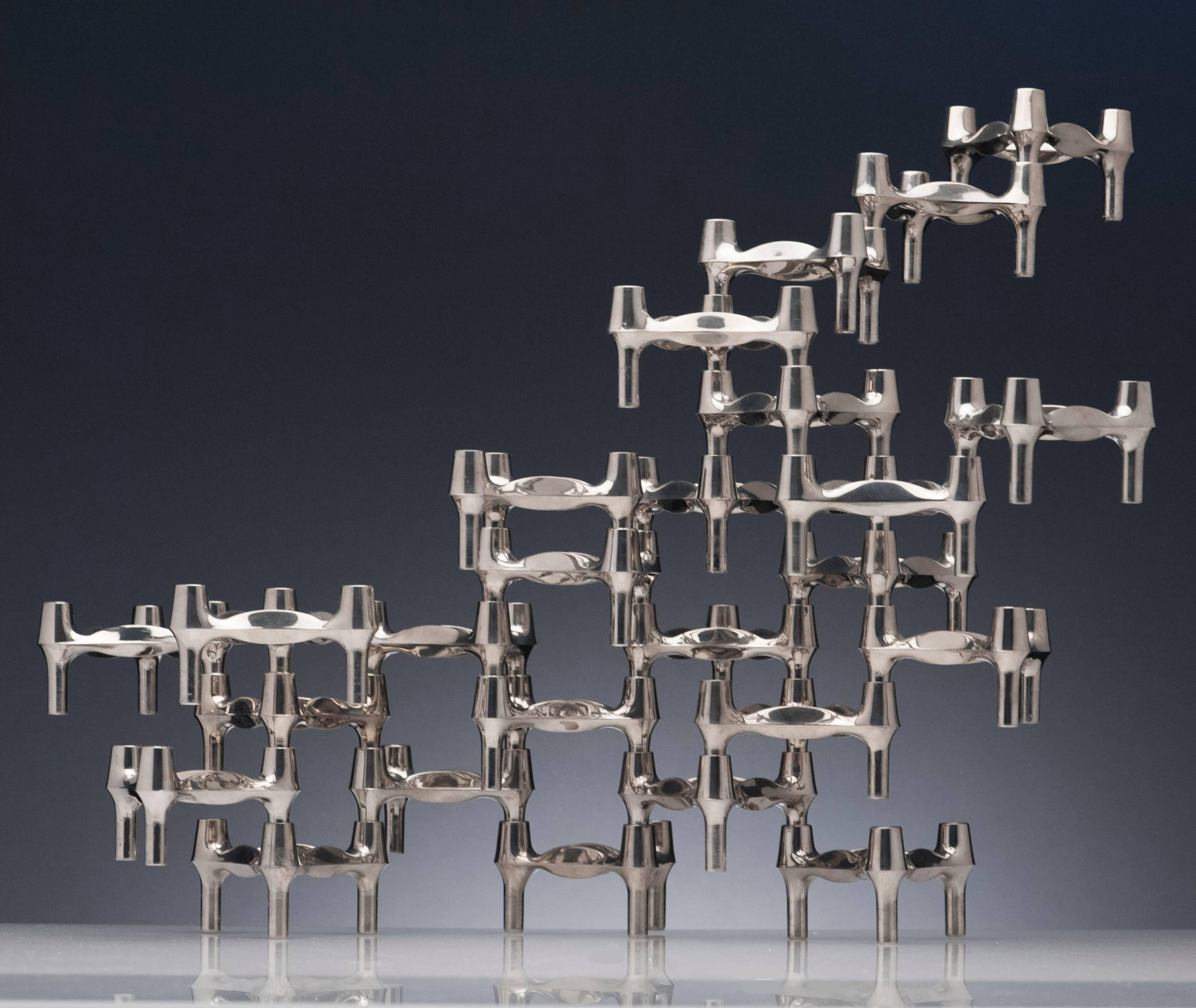 German 25 Nagel Candleholder Centrepiece Modern Kinetic Sculpture