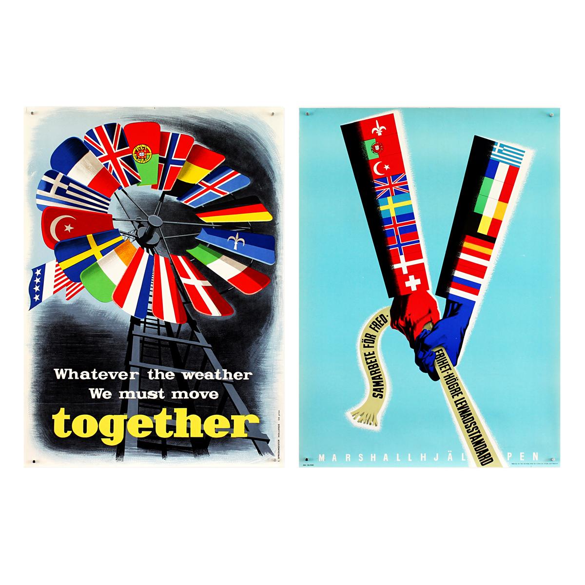 Mid-20th Century 25 Original Marshall Plan Posters, a Complete Collection of the Contest Winners