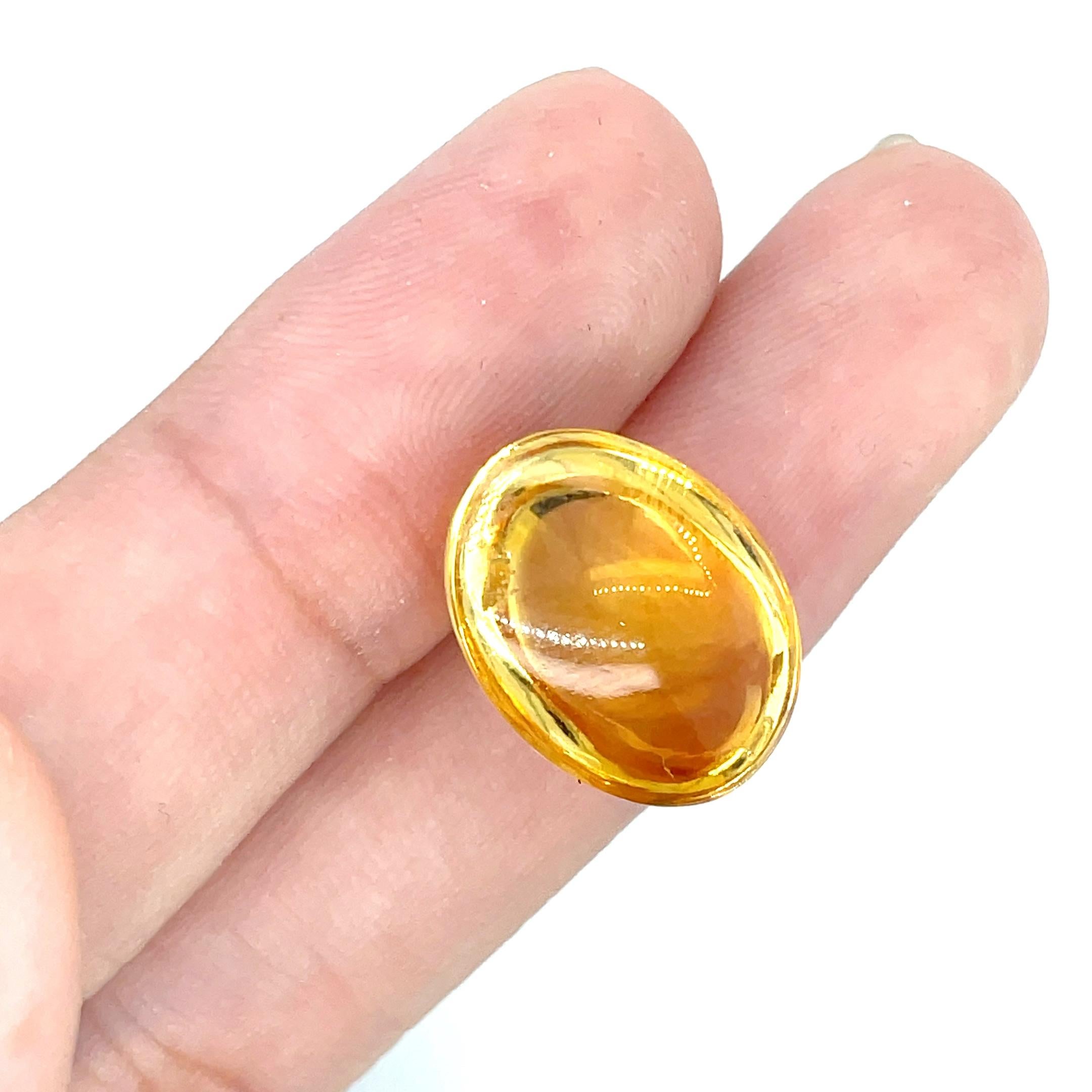 25 oval geformte Citrin-Cabochons in Cabochonform, Karat 334.95 im Angebot 4