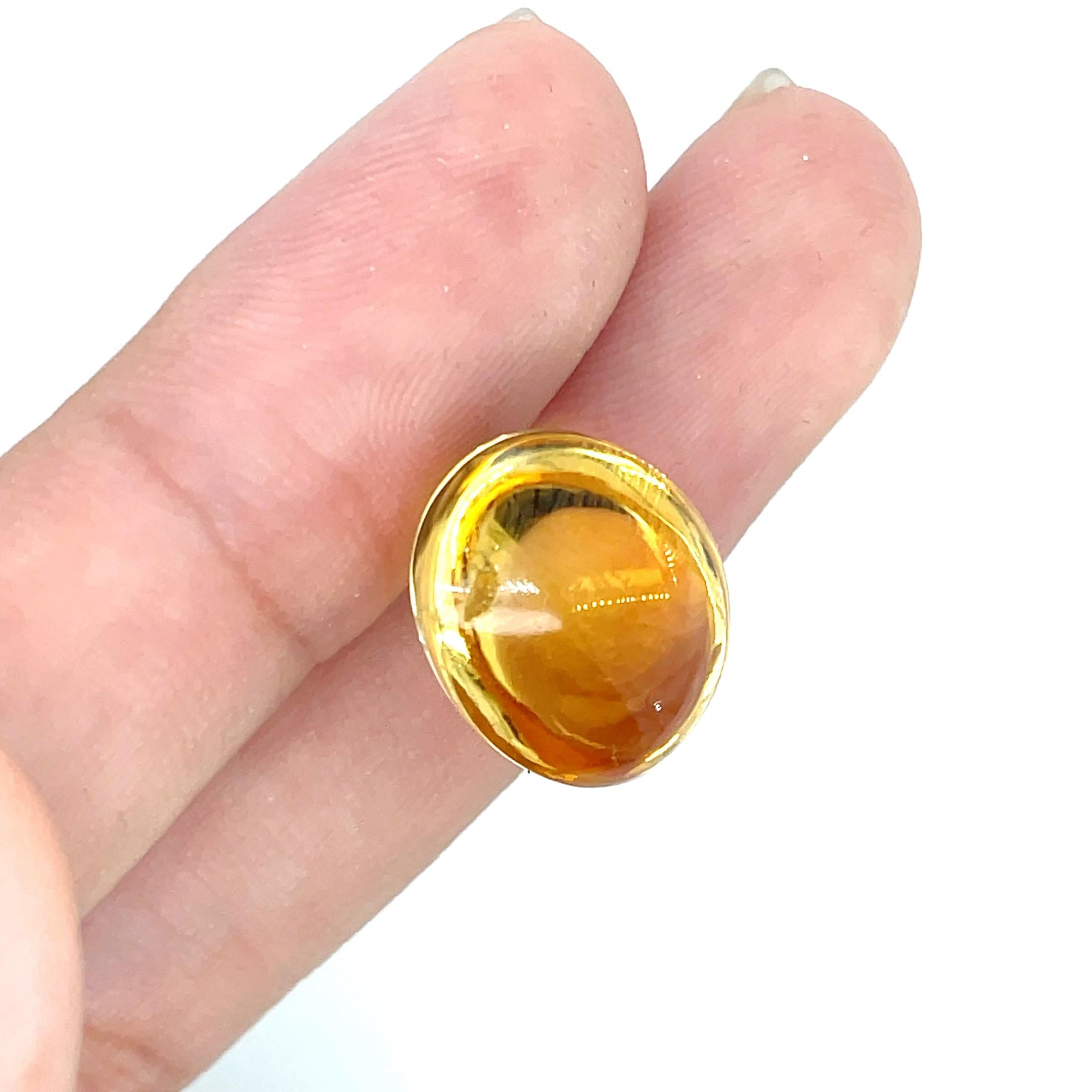 25 oval geformte Citrin-Cabochons in Cabochonform, Karat 334.95 im Angebot 5