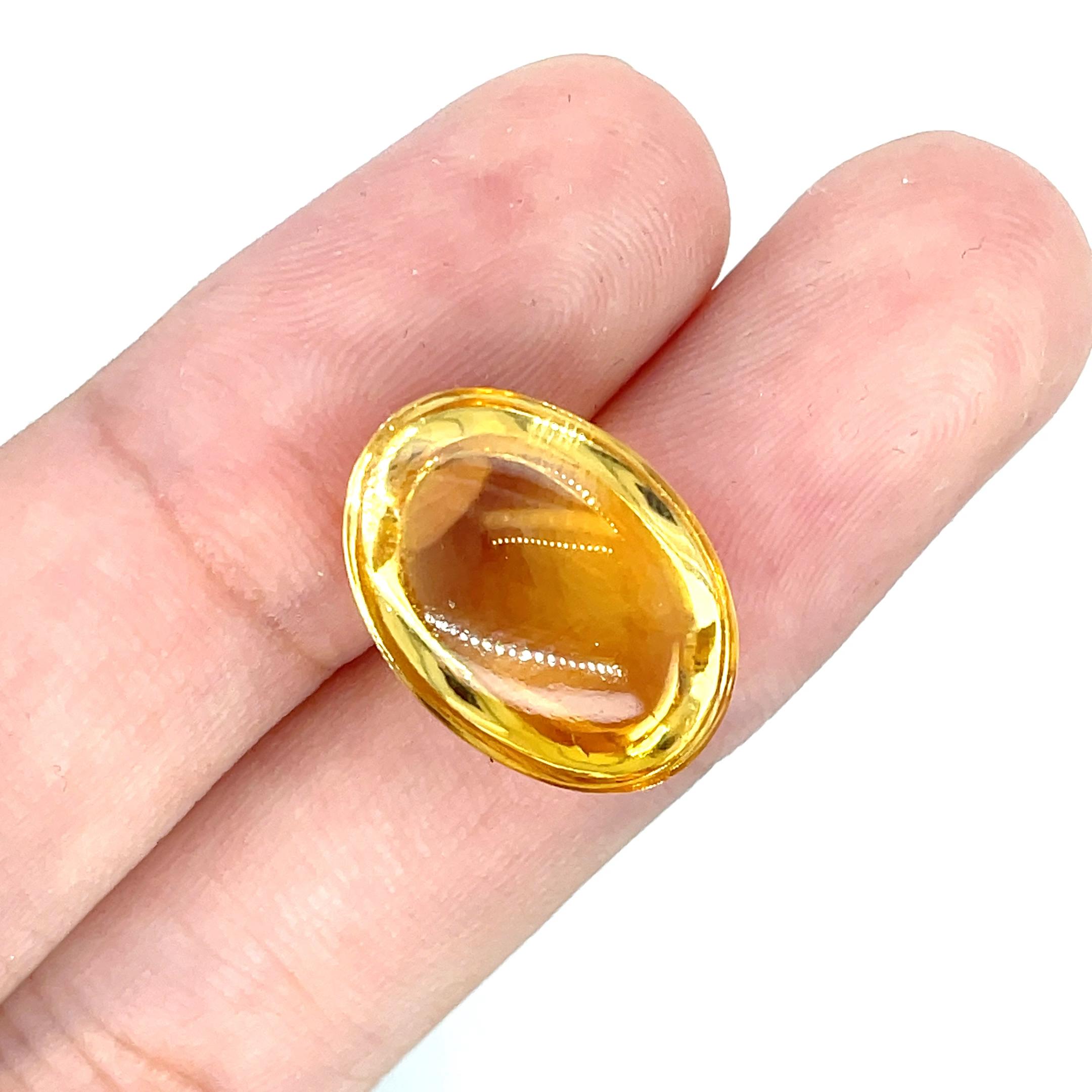 25 oval geformte Citrin-Cabochons in Cabochonform, Karat 334.95 im Angebot 6