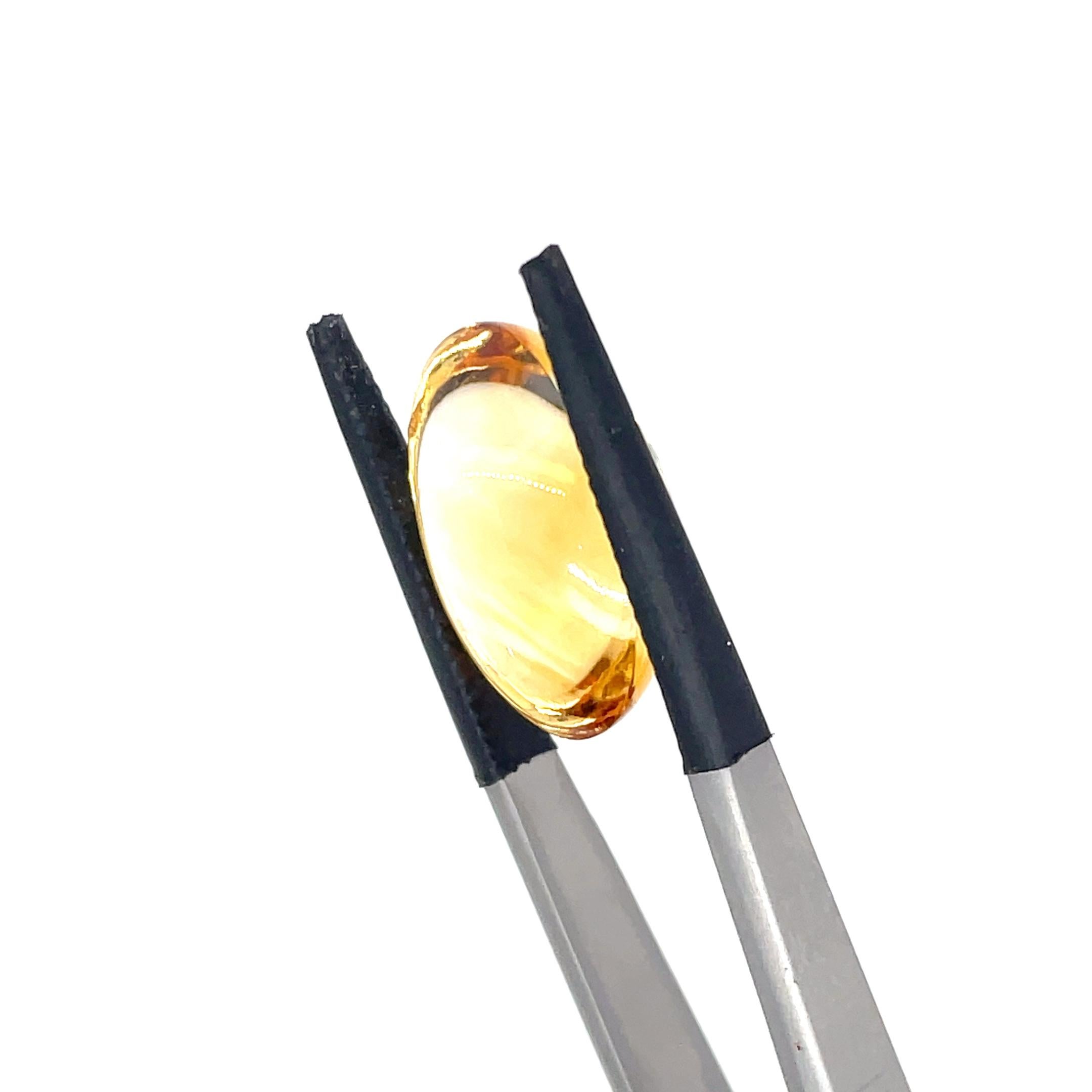 25 oval geformte Citrin-Cabochons in Cabochonform, Karat 334.95 im Angebot 1