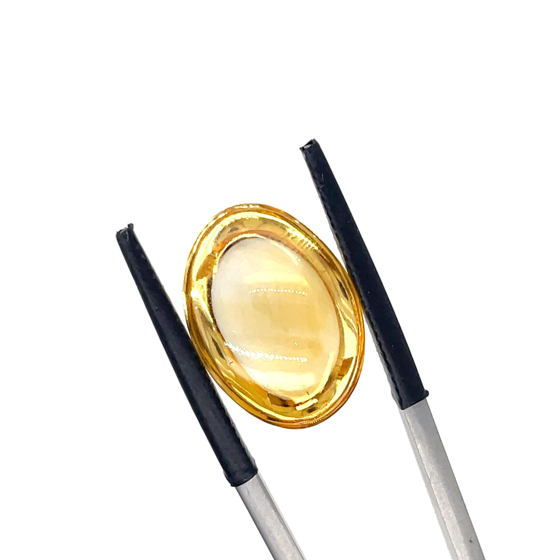 25 oval geformte Citrin-Cabochons in Cabochonform, Karat 334.95 im Angebot 3