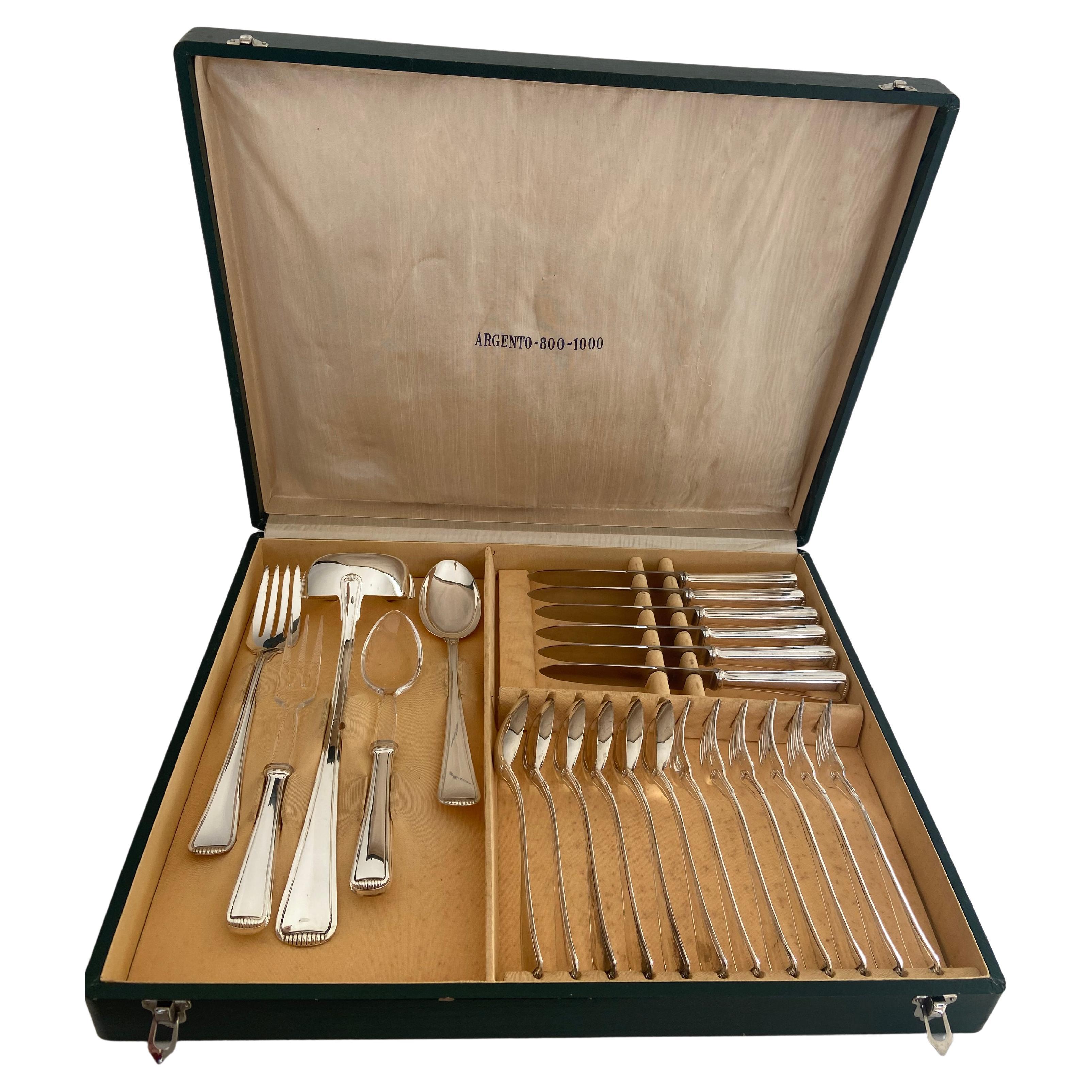 Mixed Silver Plate Flatware, 6 place settings, Traditional , 2 patterns 34 piece Vintage