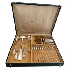 Retro 25-Piece Cutlery in 800 Silver, Morini Silverware from Bologna