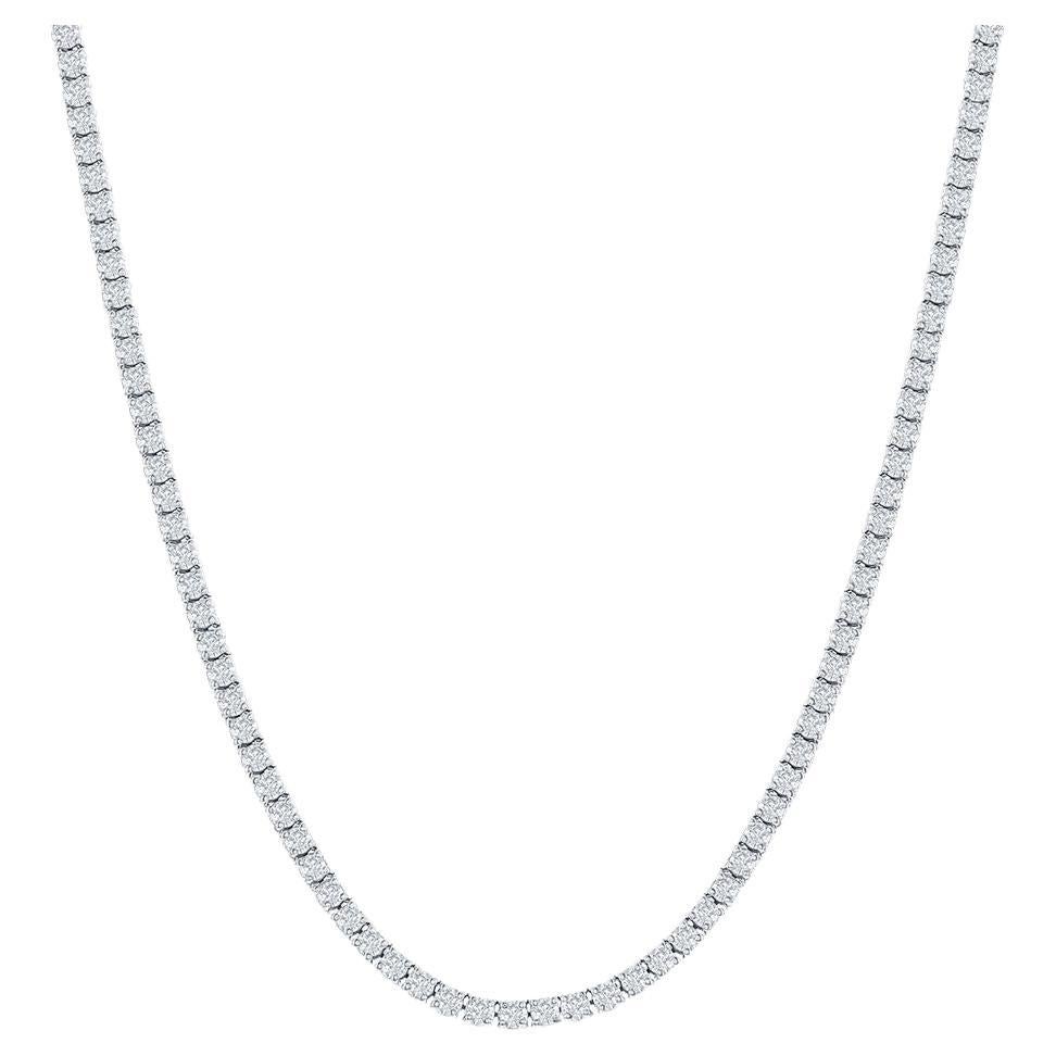 Collier de tennis en diamants de 5 carats 14 carats