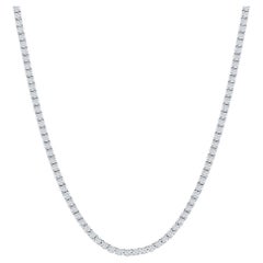 5 Carat Diamond Tennis Necklace 14K