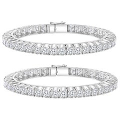 25 Pointer Each, 26 Carat Single Line Eternity 18 Kt Gold and Diamond Bangle,  Pair at 1stDibs | 25 pointer diamond bangle, single line diamond bangles,  20 pointer diamond bangle