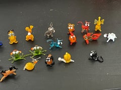 25 S Cute Art Blown Glass Animal Figurines Set