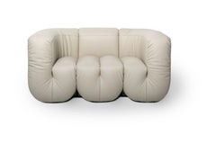 2.5-seater Leather Sofa, Modern Contemporary Design