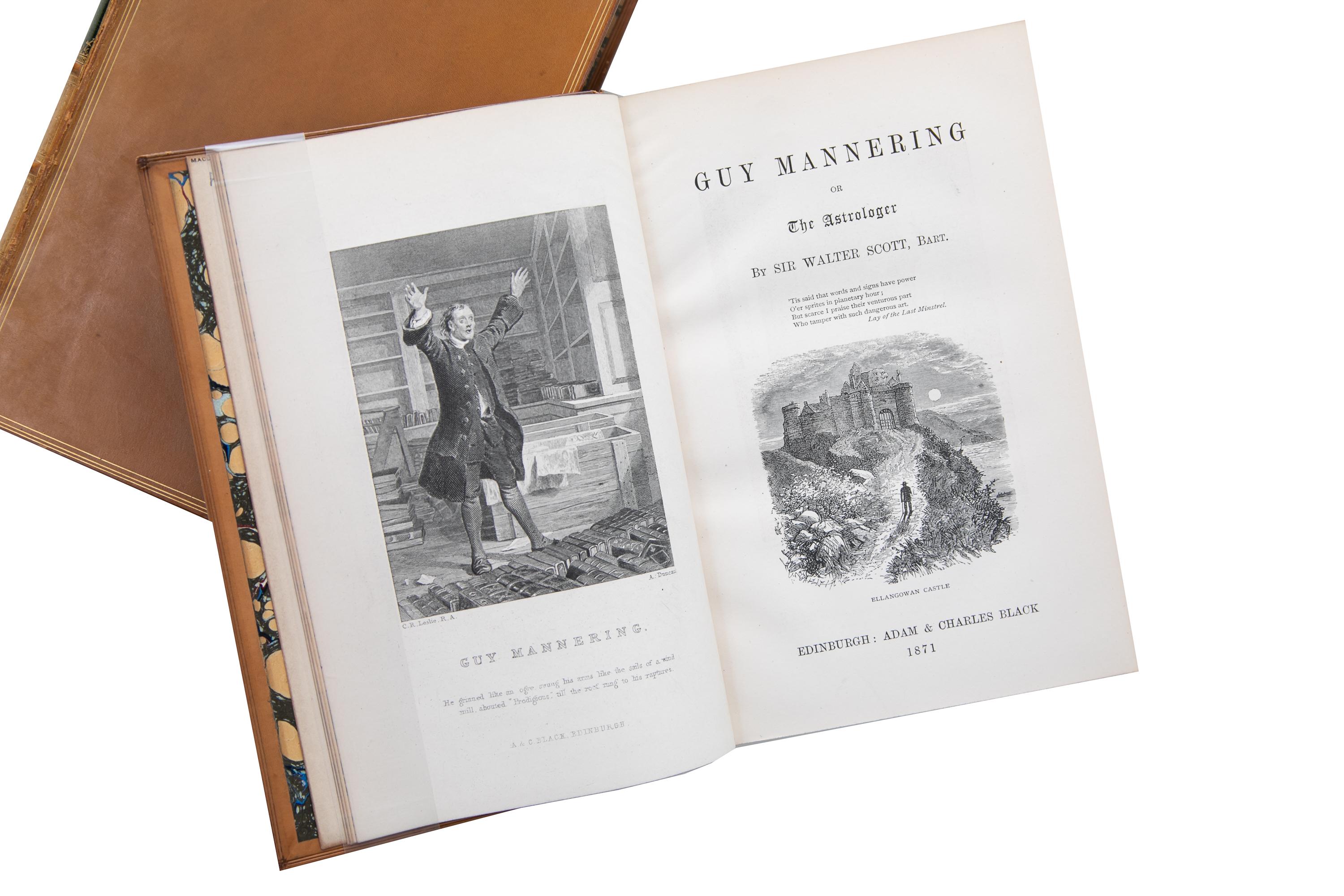 19th Century 25 Volumes. Sir Walter Scott, The Waverley Novels. For Sale